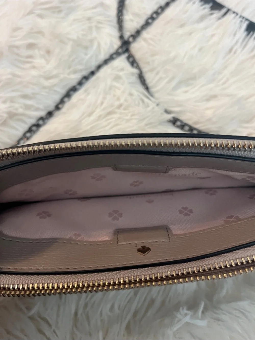 kate spade Two-Tone Taupe and Black Crossbody Wallet